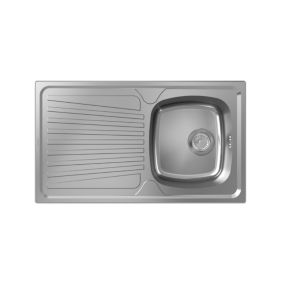 Evier 1 cuve avec égouttoir HANSGROHE S21 inox