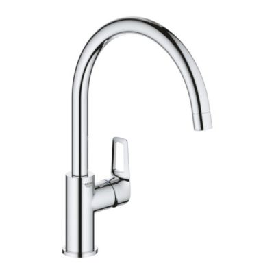 Evier 116 x 51 cm VILLEROY ET BOCH  Architectura 8 Blanc + Robinet cuisine GROHE Bauloop