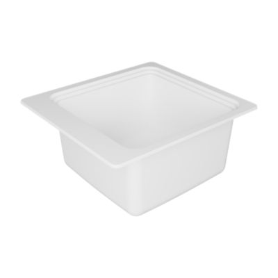 Évier à encastrer en composite de quartz blanc mat 1 cuve avec accessoires, L.56,4 x P.51,6 cm, GoodHome Romesco