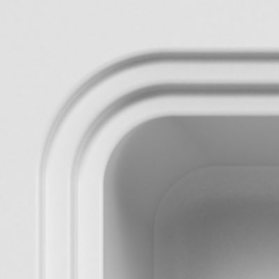 Évier à encastrer en composite de quartz blanc mat 1 cuve avec accessoires, L.56,4 x P.51,6 cm, GoodHome Romesco