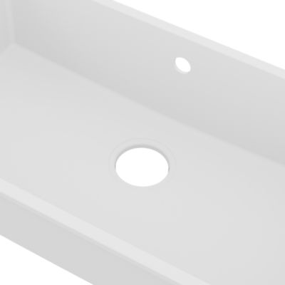 Évier à encastrer en composite quartz blanc 1 bac, L.78 x P.44 cm, GoodHome Sorrel