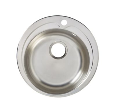 Évier à encastrer en inox poli 1 bac rond, L.49 x P.49 cm, Cooke & Lewis Quimby