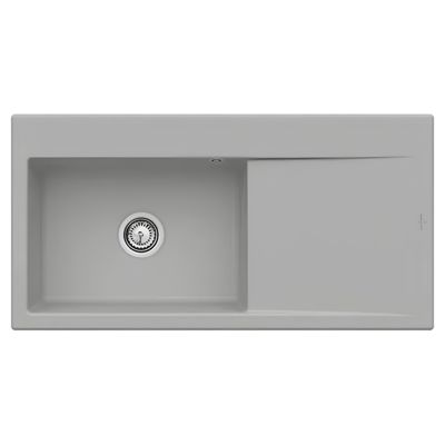 Evier a encastrer VILLEROY ET BOCH Subway Style 60 vidage auto Fossil CeramicPlus cuve a gauche