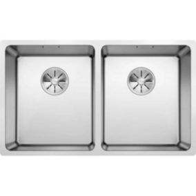 Evier Blanco Andano 340/340-U Inox InFino - Inox Lisse