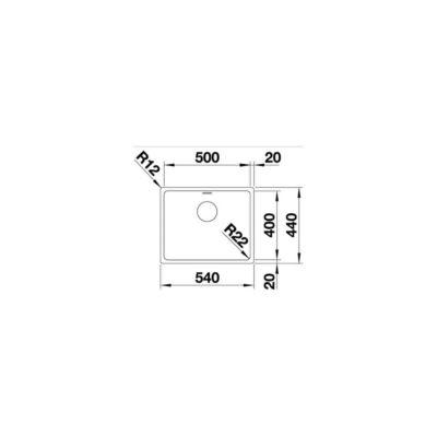 Evier Blanco Andano 500-IF Inox InFino - Inox Lisse