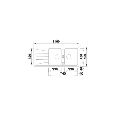 Evier Blanco Sona 8S Silgranit - BLANC