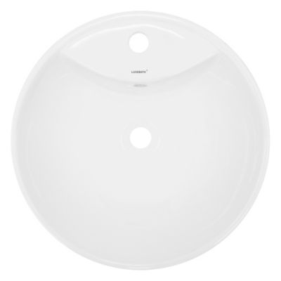 Evier ceramique vasque rond a poser moderne lave-mains salle de bain 455 mm
