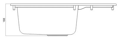 Évier compact à encastrer en composite blanc 1 bac avec égouttoir, L.62 x P.50 cm, Nord Inox Karta