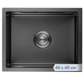 Evier cuisine Inox LOMAZOO Boaz 40 cm Anthracite