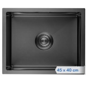 Evier cuisine Inox LOMAZOO Lynx 45 cm Anthracite