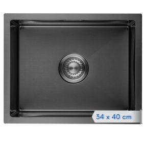 Evier cuisine Inox LOMAZOO Noah 34 cm Anthracite