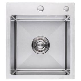 Evier cuisine LOMAZOO Jack 34 cm Inox avec distributeur de savon