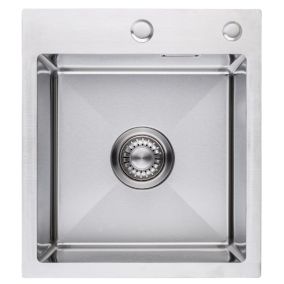 Evier cuisine LOMAZOO Ryan 40 cm Inox avec distributeur de savon