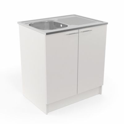 Évier de cuisine à poser 1 bac Mayr acier inoxydable gris