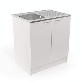 Évier de cuisine à poser 1 bac Mayr acier inoxydable gris