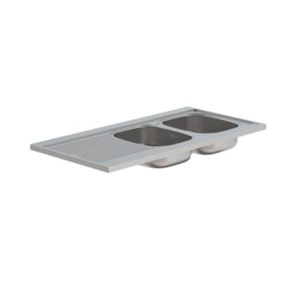 Evier de cuisine EKINOX inox 120cm - Siphon inclus