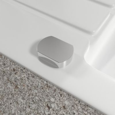 Évier de cuisine en céramique 1 cuve à encastrer Villeroy & Boch Collection blanc brillant