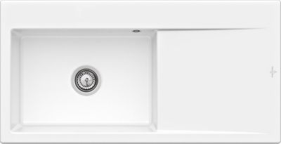 Évier en céramique 1 cuve à encastrer Villeroy & Boch Subway Style blanc brillant