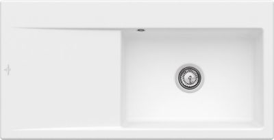 Évier en céramique 1 cuve à encastrer Villeroy & Boch Subway Style blanc mat
