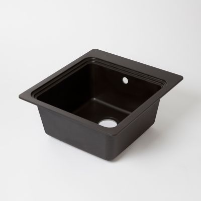 Évier en granit noir 1 bac à encastrer GoodHome Romesco | Castorama