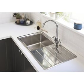 Évier en inox 1 bac à encastrer Apollonia