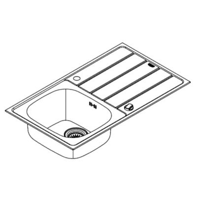 Évier en inox satiné 1 bac à encastrer Grohe K200