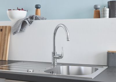 Évier en inox satiné 1 bac à encastrer Grohe K200