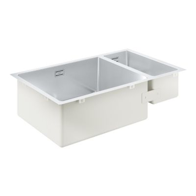 Evier à encastrer 1 bac et demi GROHE K700U acier inoxydable 76 x 45 cm