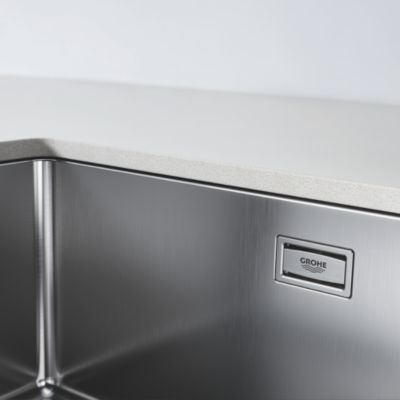 Evier à encastrer 1 bac et demi GROHE K700U acier inoxydable 76 x 45 cm