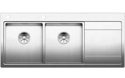 Evier à encastrer 80cm automatique inox Blanco 521664 divon ii 8 s-if