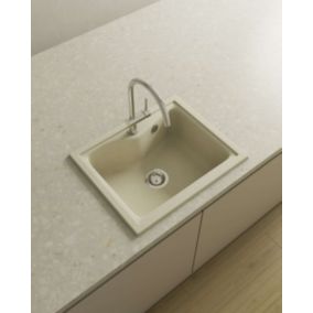 Evier à encastrer POALGI - City 330 - Granit - Beige Pumice - 62 cm - 1 bac