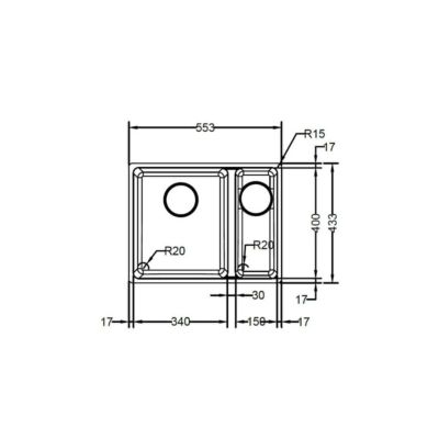 Evier Franke Maris Fragranit+ MRG160-34-15 - Onyx - Vidage : Automatique