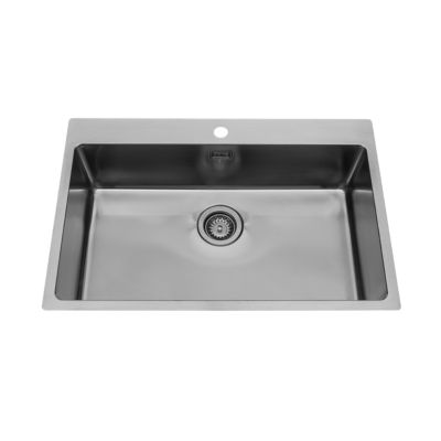 Evier inox lisse KEZIA 1 grand bac sans égouttoir
