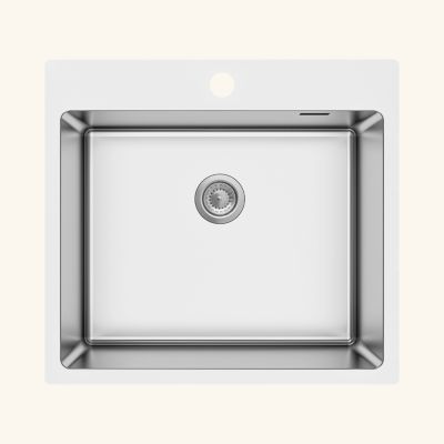 Evier inox Luisina JAVA 1 bac 550x505