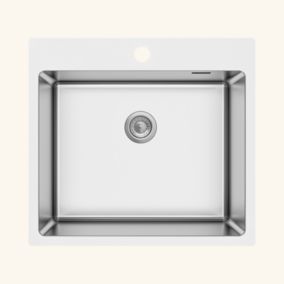 Evier inox Luisina JAVA 1 bac 550x505