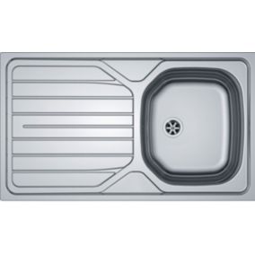 Evier RENOVA inox à encastrer monocuve avec égouttoir 86x50cm - FRANKE - 897659