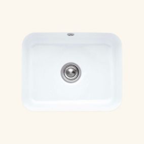 Evier sous-plan céramique blanc Villeroy & Boch CISTERNA 1 bac 550x440