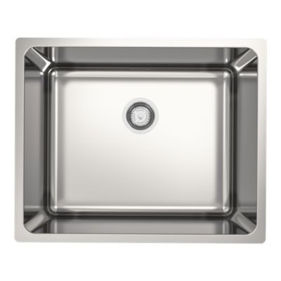 Évier sous plan en acier inoxydable 1 bac XS, L.54 x P.44 cm, GoodHome Villach