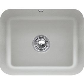 Évier sous-plan en céramique 1 cuve à encastrer Villeroy & Boch Cisterna gris moyen