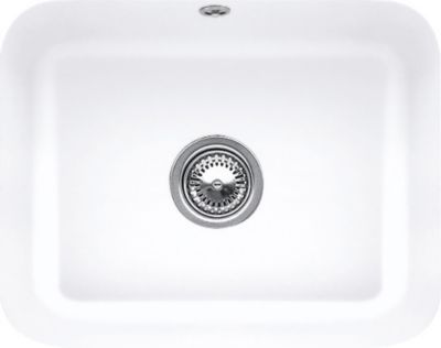 Évier sous plan en céramique blanc mat 1 bac, L.55 x P.44 cm, Villeroy & Boch Cisterna