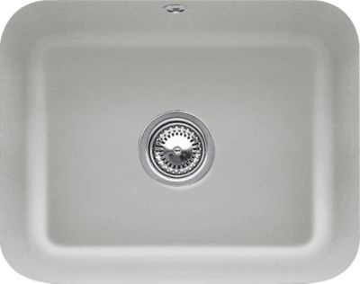 Évier sous plan en céramique gris moyen 1 bac, L.55 x P.44 cm, Villeroy & Boch Cisterna