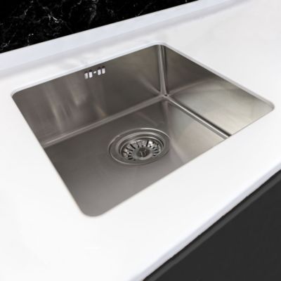 Évier sous plan en inox 1 bac, L.55 x P.45 cm, Essebagno Luisa