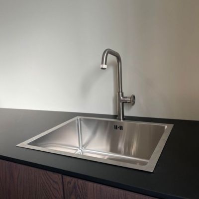 Évier sous plan en inox 1 bac, L.55 x P.45 cm, Essebagno Luisa