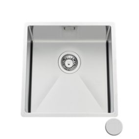 Evier sous-plan inox nid d'abeille VIBRATO Luisina 1 bac 450x450 mm