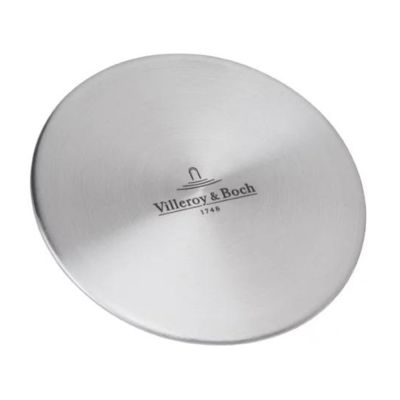 Evier timbre d'office VILLEROY ET BOCH Tradition 2 bacs 89,5 x 63 céramique vidage auto blanc + Cache bonde acier massif
