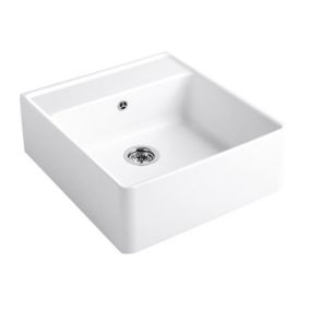 Evier timbre office VILLEROY ET BOCH Tradition Blanc CeramicPlus avec vidage automatique