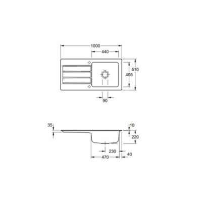 Evier VILLEROY ET BOCH Architectura 60 vidage auto + Robinet de cuisine Como Shower Acier Massif