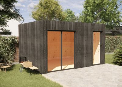 Extension bois traité autoclave en bois 4,4 x 3,5 x 2,7 m