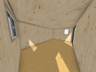 Extension bois traité autoclave en bois 5,5 x 3,5 x 2,7 m avec plancher isolé