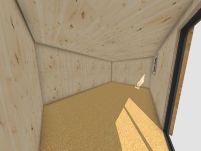 Extension bois traité autoclave en bois 5,5 x 3,5 x 2,7 m avec plancher isolé